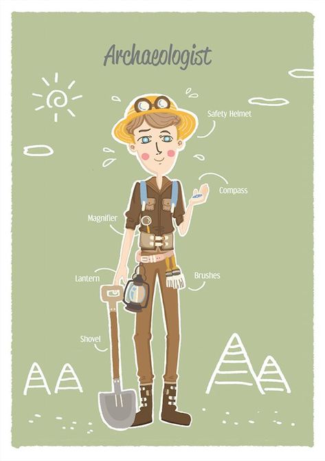 Archeology Illustration, Archaeological Discoveries, Funny Fathers Day Gifts, Family Humor, Funny Fathers Day, I Design, Illustration Character Design, I Choose, Shovel