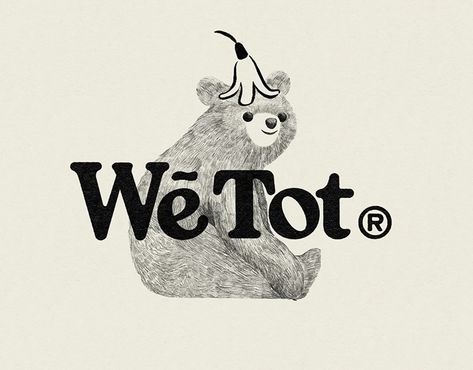 Wē Tot :: Behance Childrens Logo, Bear Logo Design, Baby Logo Design, Bloc Party, Kids Logo Design, Baby Logo, Logo Project, Logo Illustration, Kids Logo