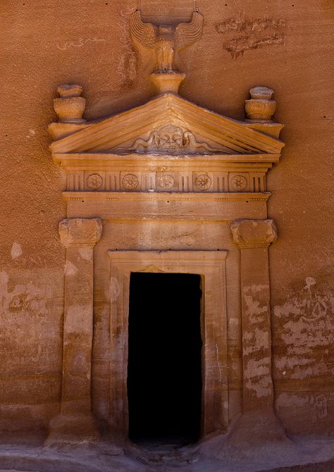 https://flic.kr/p/8AUqPY | Madain saleh old Nabataean tomb entrance - Saudi Arabia | Madain Saleh, Petra In Jordan, Al Madinah, Eric Lafforgue, Arabian Peninsula, Ancient Kingdom, Petra Jordan, 1st Century, المملكة العربية السعودية