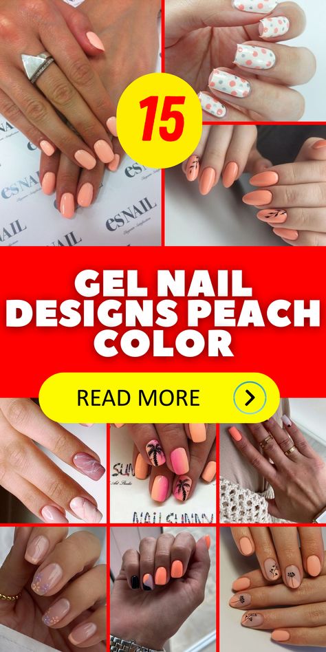 Transform short nails with mesmerizing peach gel nail designs. Embrace summer with coral and pink shades. Add glamour with gold glitter. Try BIAB for a natural, long-lasting look. Discover cute, simple designs for a spring vibe. Get inspired by Korean trends with plain or super short nails. Elevate your style with peach gel designs. Nail Designs Peach Color, Nail Designs Peach, Peach Nails With Designs, Super Short Nails, Peach Nail Art, Triangle Nail Art, Korean Trends, Lace Nail Design, Palm Tree Nail Art