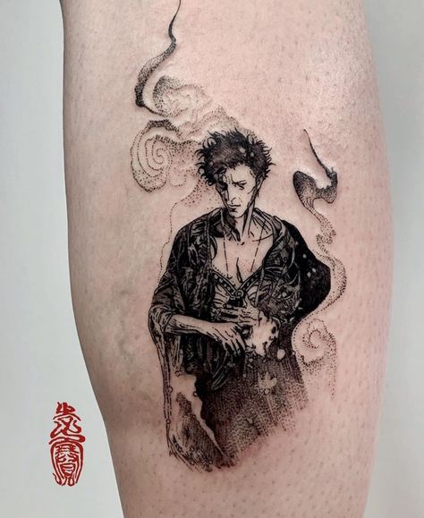 Sandman Tattoo, Gotik Tattoo, Siren Tattoo, Feminine Skull Tattoos, Shadow Tattoo, Feminine Tattoo Sleeves, Goth Tattoo, Wicked Tattoos, The Sandman