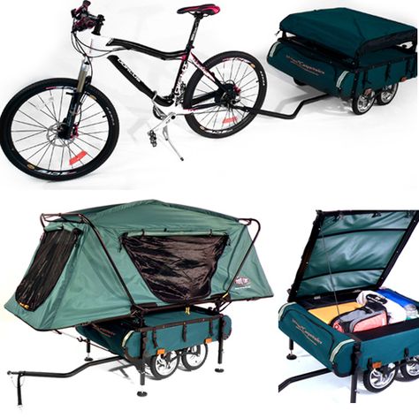 Bicycle Camping, Velo Cargo, Bicycle Trailer, Bike Camping, Tent Trailer, Mini Camper, Bike Trailer, Camping Glamping, Touring Bike