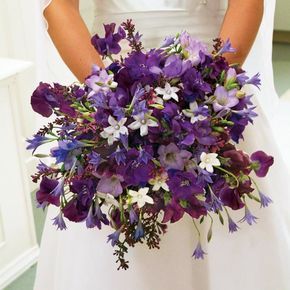 Blue Purple Wedding, Loose Bouquet, Purple Wedding Centerpieces, Purple Bridal Bouquet, Purple Wedding Bouquets, Purple Wildflowers, Purple Bouquet, Violet Rose, Purple Wedding Flowers