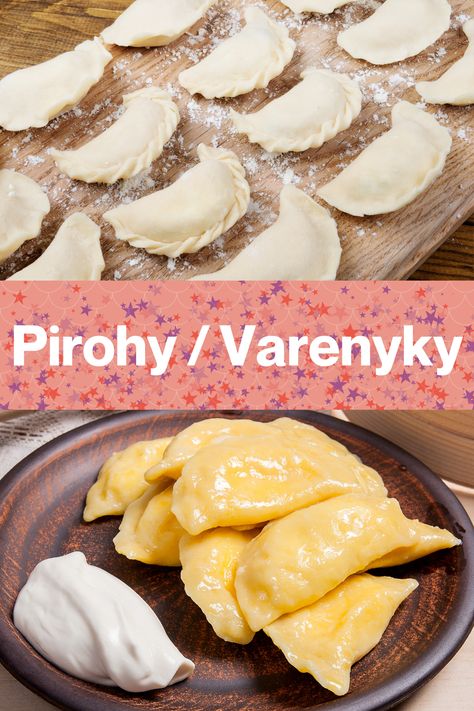 Authentic Ukrainian Recipes, Ukrainian Varenyky, Ukranian Food Recipes, Varenyky Recipe, Russia Recipes, Piroshky Recipe, Ukrainian Dishes, Russian Foods, Polish Dishes