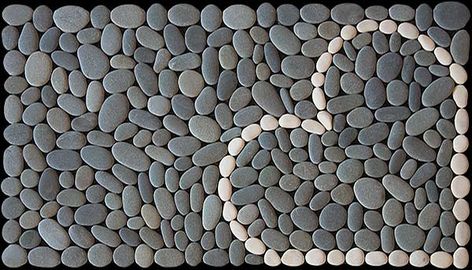 Stone Door, Stone Mat, Door Mat Diy, Stone Rug, Pebble Mosaic, Rock And Pebbles, Mosaic Garden, Stone Crafts, Beach Crafts