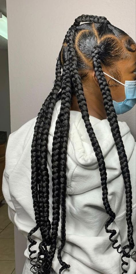 ig: @stylesbytionnemoriah Braids With Heart, Jumbo Braids, Queen Hair, Goddess Braids, Hair Wrap, Dreadlocks, Braids, Queen, Hair Styles