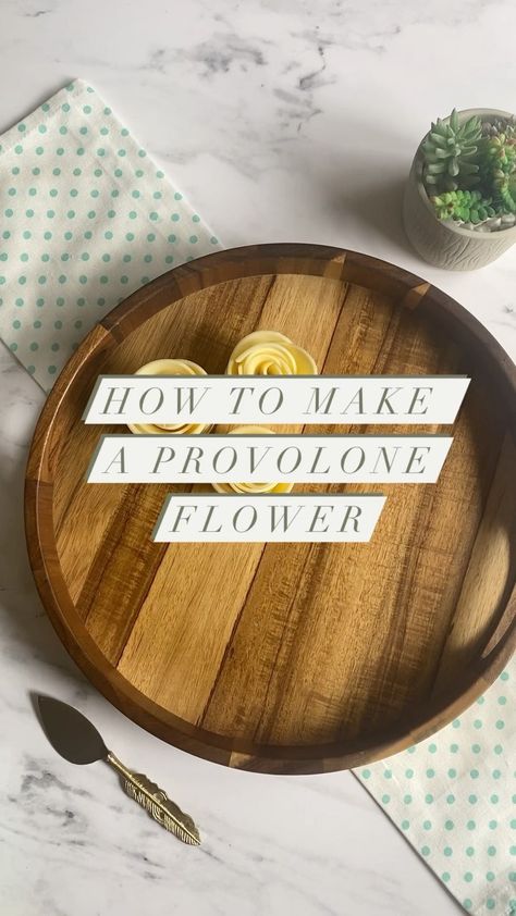 saratogagrazingco on Instagram: Let’s make a provolone flower! Charcuterie Flowers How To, Charcuterie Rose How To, Flowers On Charcuterie Board, How To Make Charcuterie Meat Flowers, Charcuterie Flower Meat, Meat Flower Charcuterie Board, Charcuterie Board Meats, Charcuterie Recipes, Food Display