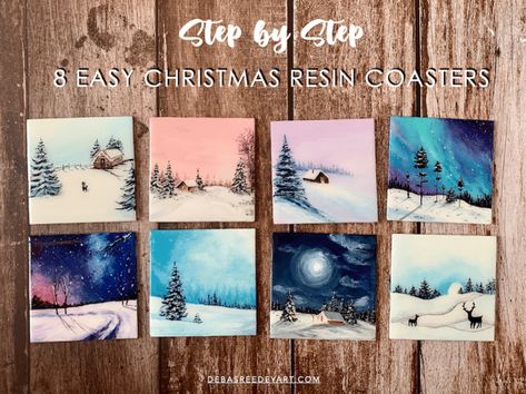 Toddler Christmas Painting, Easy Winter Painting, Winter Painting Ideas, Christmas Painting Ideas, Winter Scene Paintings, Painting Ideas Aesthetic, Pine Tree Painting, Couples Christmas, Christmas Landscape