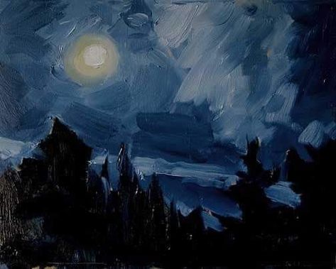 Dark Blue Aesthetic Painting, Dark Blue Art Painting, Dark Blue Art Aesthetic, Night Skies Painting, Blue Paint Aesthetic, Blue Paintings Aesthetic, Night Painting Aesthetic, Blue Art Aesthetic Painting, Painting Blue Aesthetic