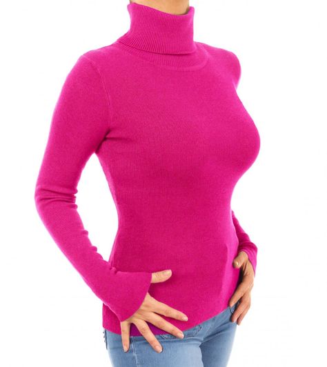 Elegant Wrap Dress, Knitted Jumper Dress, Pink Polo, Knit Shrug, Anime Fairy, Polo Neck, Fuchsia Pink, Knit Jumper, Fairy Tail