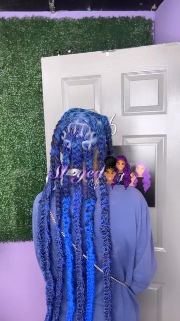 Extended Braids On Locs, Loc Retwist Styles For Women Long, Knotless Box Braids Over Locs, Knotless Over Locs, Extended Knotless Braids, Extended Loc Styles, Box Braids Over Locs, Box Braid Over Locs, Knotless Braids Over Locs