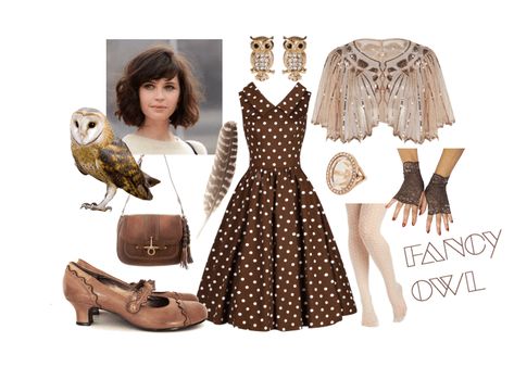 Fancy Owl-Inspired Costume Outfit | ShopLook Owl Inspired Outfit, Owl Outfit, Owl Dress, Owl City, City Outfits, Barn Owl, Outfit Shoplook, Costume Outfits, Character Outfits