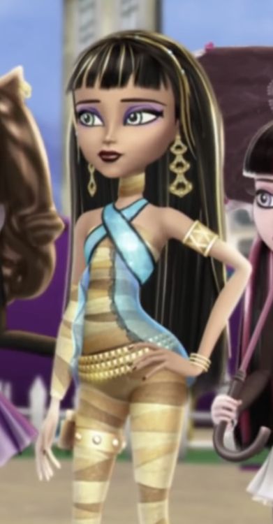 Cleopatra Cosplay Monster High, Monster High Cleo De Nile Outfit, Cartoon Characters Black Hair, Cleo Monster High Costume, Cleo Denile Monster High, Monster High Halloween Costumes, Monster High Cleo, Princess Paris, Monster High Halloween