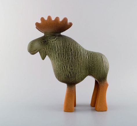 Lisa Larson, Animal Sculptures, Sell Items, Moose, Stamp, Sculpture, Ceramics, Animals, Art