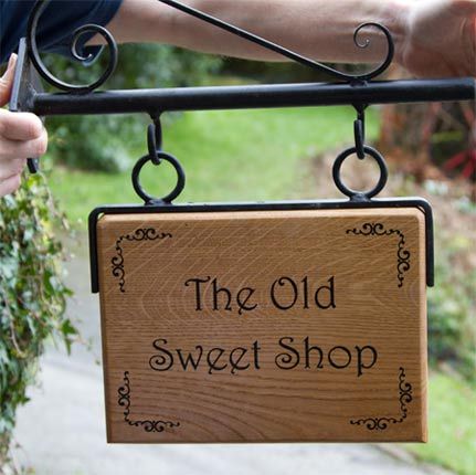 Hanging Wooden House Sign Pergola Plans Roofs, Coal Forge, Hanging House, Home Wooden Signs, Iron Brackets, House Signs, Wooden Posts, Entrance Sign, Sign Maker