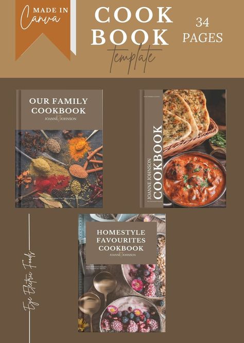 $4.95 - Our Editable Recipe Book Design Template is a game-changer, offering a customizable and printable Recipe eBook. Elevate your culinary experience with this stylish Canva Templates Book Cover Design, ensuring your recipes look as good as they taste. Ideal for chefs, food bloggers, and anyone passionate about sharing delicious recipes. Create a stunning visual appeal for your culinary masterpieces with our user-friendly template. Download now and bring your recipes to life Recipe Book Cover Design, Book Design Templates, Recipe Book Design, Blog Templates, Favorite Cookbooks, Electric Foods, Culinary Experience, Family Cookbook, Printable Recipe