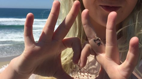 Getting your letters tattooed over Spring Break. TSM. Sorority Tattoo, Tattoo Lettering, Cute Tattoos, Spring Break, Sorority, Okay Gesture, Monogram, Tattoos