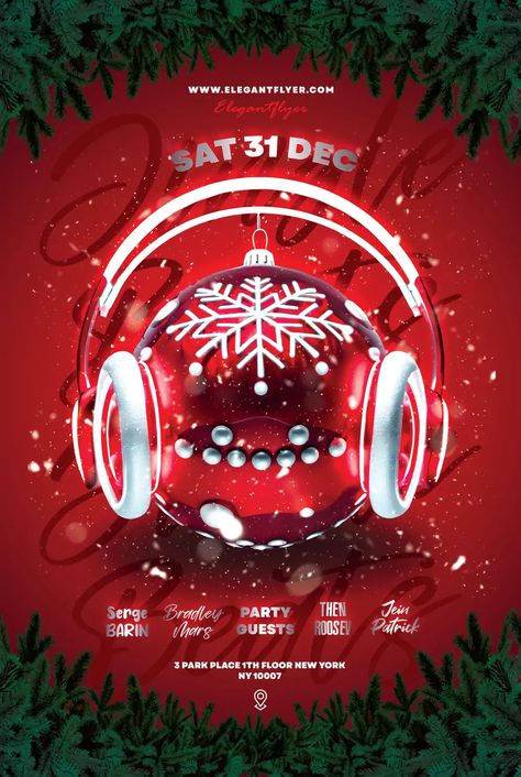 Check out the Jingle Beats Christmas Party Flyer Template for your next club and party event. FreePSDFlyer.com is the best resource full of amazing Free PSD Flyer Templates for Photoshop! Create amazing flyer, poster or social media designs with our free templates. Christmas Party Poster Template, Christmas Party Poster Design, Christmas Event Poster, Social Advertising Design, Christmas Flyer Design, Cd Template, Party Flyer Design, Christmas Party Flyer, Christmas Party Poster