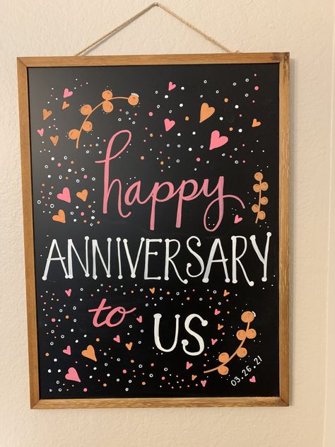 Anniversary Chalkboard Art, Anniversary Chalkboard, Chalkboard Art, Chalkboard Quotes, Art Quotes, Chalkboard, Chalkboard Quote Art, Calligraphy, Quotes