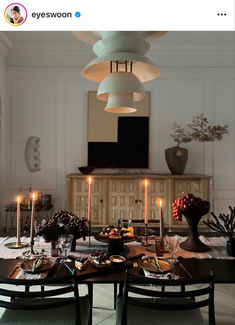 Holiday Tablescape, Athena Calderone, Dining Room Light Fixtures, Holiday Tablescapes, Best Dining, Thanksgiving Table, Dining Room Lighting, Holiday Tables, Room Lights