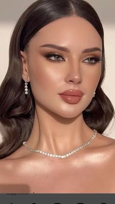 Brown Eyes Brown Hair Makeup, Chic Makeup Looks Classy, Natural Classy Makeup, Elegant Classy Makeup, Evening Glam Makeup, Elegant Glam Makeup, Soft Glam Bridal Makeup Brown Eyes, Bold Glam Makeup, Makeup Ideas Soft