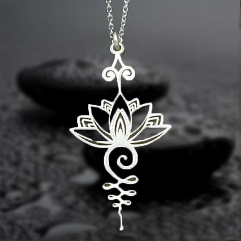 Smarter Shopping, Better Living! Aliexpress.com Unalome Symbol, Collar Hippie, Lotus Flower Pendant, Lotus Flower Necklace, Jewlery Necklace, Necklaces Women, Silver Necklaces Women, Hippie Necklace, Yoga Gifts