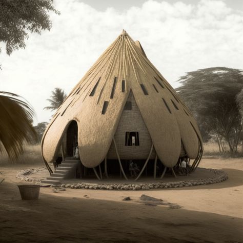 African Hut, African House, Bamboo Architecture, Eco Architecture, Eco Lodge, Unusual Homes, Vernacular Architecture, Earth Homes, Organic Architecture