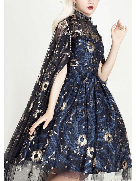 Cosmic Core, Nighttime Aesthetic, Celestial Style, Space Dress, Pretty Quinceanera Dresses, Portfolio Presentation, Theme Dress, Royal Outfits, Prom Outfits