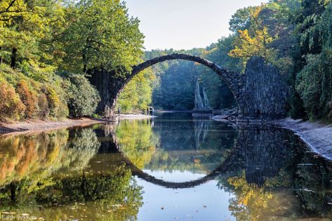 Rakotzbrücke, Germany (fairy tale bridge!) Germany Travel Guide, Saxony Germany, Cities In Germany, Visit Germany, Voyage Europe, Saxony, Magical Places, Beautiful Places To Visit, European Travel