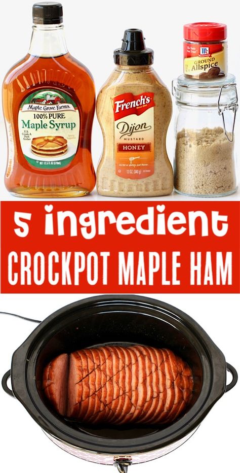 Best Crock Pot Ham Recipe, Maple Ham Recipes, Ham Recipes Easy, Crockpot Ham Recipes, Ham Crockpot, Maple Ham, Ham Recipes Crockpot, Sugar Ham, Crockpot Christmas