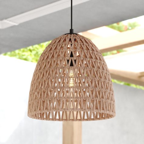 Anahat 1 - Light Matte Black Dome Pendant Woven Light Fixture, Cork Dartboard, Outdoor Pendant Lighting, Light Works, Outdoor Pendant, Kitchen Island Lighting, Hanging Pendant Lights, Lowes Home Improvements, Lighting Store