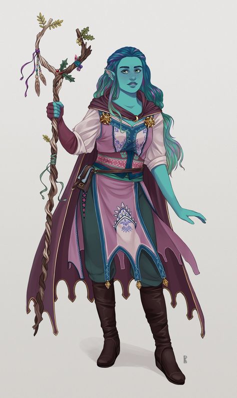 Dnd Water Genasi Female, Water Genasi Druid, Rachel Denton, Water Genasi, Dnd Druid, Pathfinder Character, Dungeons And Dragons Art, Dungeons And Dragons Characters, Dnd Art