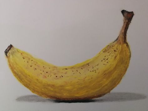 #oilpastel #banana #stilllife #art #painting Banana Oil Pastel Drawing, Painting Banana, Intermediate Art, Banana Painting, 3d Forms, Fruit Art Drawings, Oil Pastels Painting, Oil Pastel Art, Oil Pastel Drawings