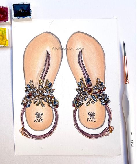 Rhinestone Footwear fashion illustration. Follow my page on instagram in link given below for more updates👇🏻 Footwear Sketches Design, Footwear Drawing, Footwear Illustration, Accessories Design Sketch, Shoes Illustration, Fashion Figure Drawing, Fashion Illustration Sketches Dresses, Fashion Shoes Heels, Fashion Figure