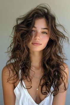 Long Wavy Hairstyle Ideas Brunette Loose Waves, Beach Wedding Hairstyles Dark Hair, Long Beachy Waves Hair, Beachy Hairstyles Brunette, Beachy Layered Hair, Big Beach Waves Hair, Wavy Hair Bridal, Long Wavy Brunette Hair, Beachy Haircut