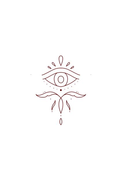 Evil Eye Fine Line Tattoo, Catharsis Tattoo, Intuition Eye, Intuition Eye Tattoo, Desi Tattoo, Intuition Tattoo, Spiritual Eye, Book Inspired Tattoos, Earthy Tattoos