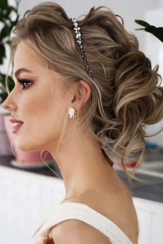 Glamorous Wedding Hair, Kids Short Hair Styles, Updo With Headband, Wedding Hairstyles For Medium Hair, Fine Straight Hair, Wedding Hairstyles Bride, Wedding Updo, Wedding Hair And Makeup, Bride Hairstyles