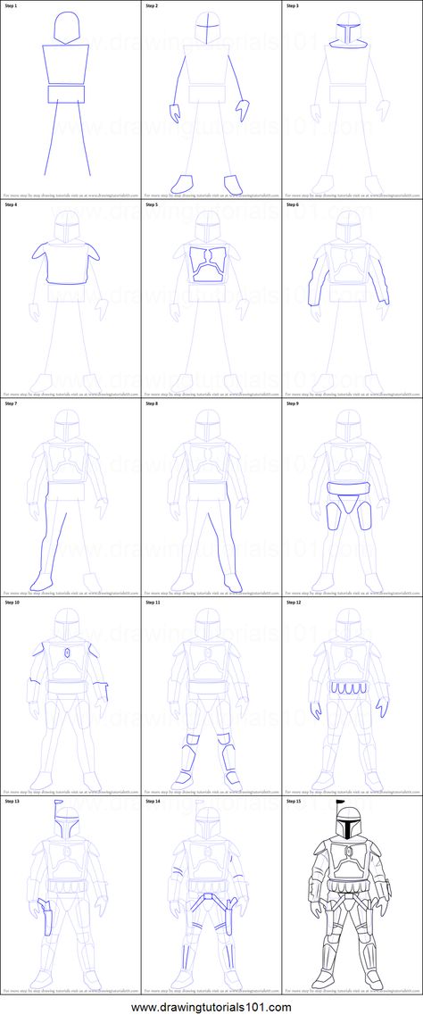 How To Draw Mandalorian, How To Draw Star Wars Step By Step, Mandalorian Drawing Easy, How To Draw Star Wars Characters, Drawing Ideas Star Wars, Star Wars Zeichnungen, Character Design Tips, Marvel Art Drawings, Canvas Painting Projects