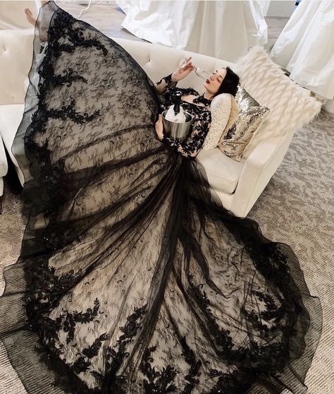 Black Ball Gown Wedding Dress, Black Lace Wedding Dress, Sleeved Wedding Dress, Black Lace Wedding, Sottero And Midgley Wedding Dresses, Black Wedding Gowns, Black Ball Gown, Gothic Wedding Dress, Ball Gown Skirt