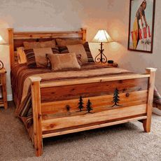 Rustic Queen Bed, Barnwood Bed, Rustic Bed Frame, Bed Frame Plans, Rustic Bedroom Furniture, Cabin Furniture, Bed Platform, Bed Frame Design, Diy Ikea Hacks