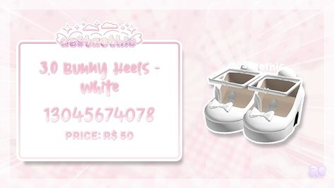 White Heels Roblox Code, Bloxburg Accessories, Accessory Codes, Rp Outfits, Bloxburg Clothes, Blocksburg Outfit Codes￼, Fancy Dress Code, Code Clothes, Bloxburg Decals Codes Wallpaper