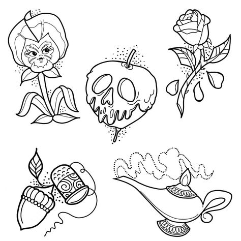 Michelle Eddy on Instagram: “* Poison Apple is sold *  Some little Disney bangers available for ONLY £60 each if booked this month 🖤  A £30 PayPal deposit will secure…” Poison Apple Drawing, Poison Apple Tattoo, Apple Tattoo, Poisoned Apple, Halloween Apples, Flash Designs, Designs Printable, Sharpie Tattoos, Poison Apple