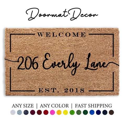 Realtor Client Gifts, Door Mat Outdoor, Outdoor Welcome Mat, Entryway Style, Coir Door Mat, Funny Welcome Mat, Address Numbers, Funny Doormats, Coir Doormat