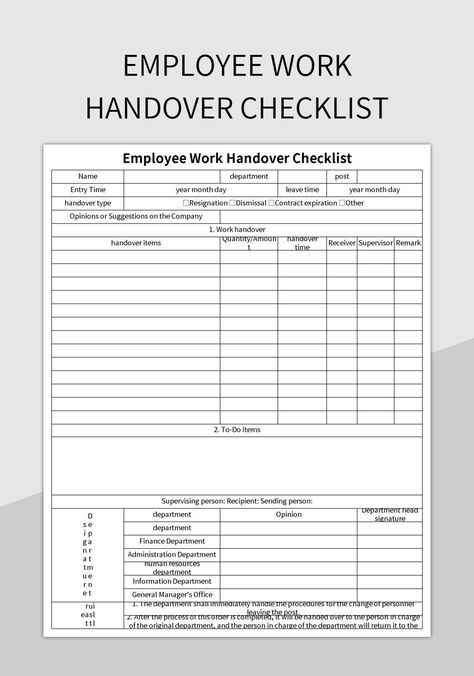 Employee Work Handover Checklist Business Writing Skills, Good Leadership Skills, Support Worker, Christmas Scenery, Business Writing, Spreadsheet Template, Checklist Template, Excel Templates, Template Google