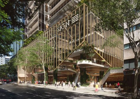 Mirvac Unveils 32 Storey Commercial Tower for 80 Ann Street Podium Design, Kolam Koi, Facade Architecture Design, Commercial Complex, Mix Use Building, Architecture Concept Diagram, Skyscraper Architecture, Landscape Architecture Design, Green Architecture