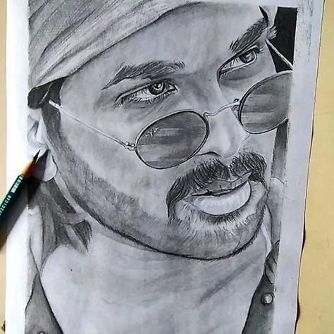 Allu Arjun Drawing Pencil Easy, Allu Arjun Drawing Pencil, Allu Arjun Sketch, Allu Arjun Drawing, Hero Drawing, Easy Pencil Drawings, Drawing Dragon, Celebrity Art Drawings, Dj Movie