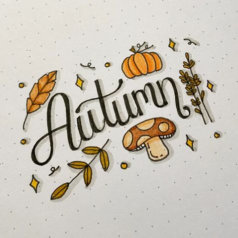 Autumn Drawing Inspiration, Autumn Notebook Ideas, Autumn Aesthetic Journal, Autumn Doodle Art, Fall Doodles Autumn Simple, Autumn Doodles Drawings, Autumn Cute Drawing, Fall Inspired Drawings, Fall Bullet Journal Theme