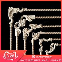 Online Shop Vintage Unpainted Wood Carved Decal Corner Applique Frame For Home Furniture Wall Cabinet Door Decorative Wooden Miniature Craft | Aliexpress Mobile_en title Applique Furniture, Furniture Appliques, Formy Silikonowe, Wood Appliques, Wall Molding, Carving Designs, Retro Furniture, Door Furniture, Retro Home Decor