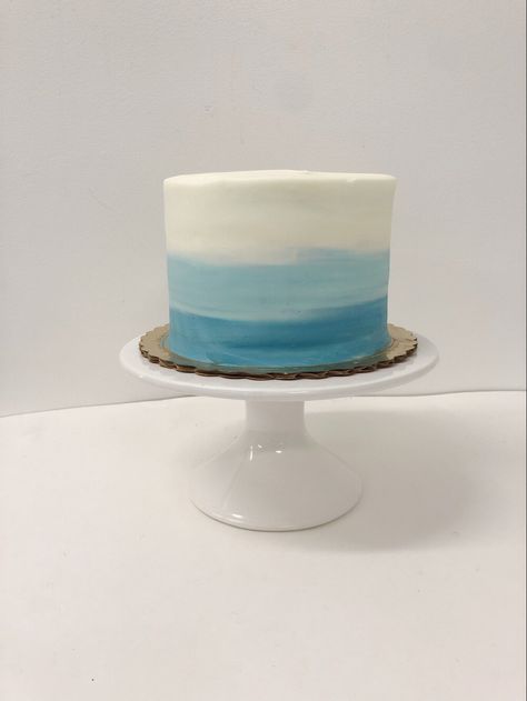 Light Blue Smash Cake, Blue And White Smash Cake, Blue And White Ombre Cake, Blue Ombre Smash Cake, Wave Birthday Cake, Blue 1st Birthday Cake, Beach Smash Cake, Ombre Smash Cake, Blue Smash Cake