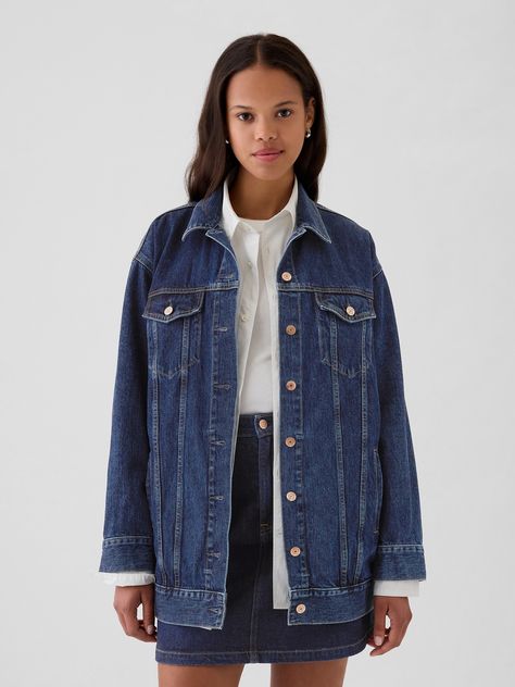 Over Chicago Clothes, Denim Jacket Long, Clothes Wishlist, Oversized Jean Jacket, Toddler Jeans, Kacey Musgraves, Winter 23, Office Outfit, Oversized Denim Jacket